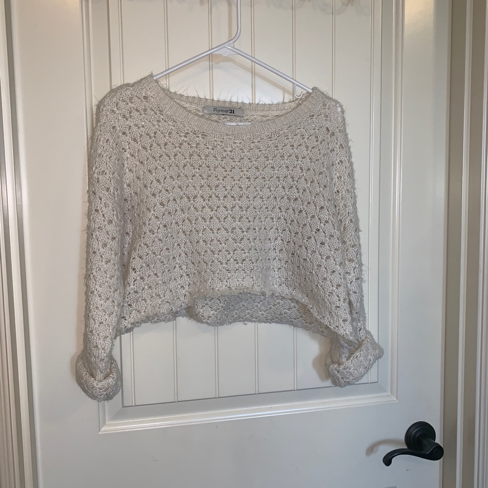 cropped forever 21 sweater